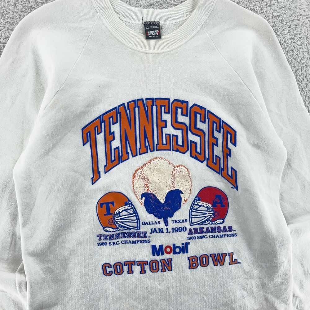 Vintage Tennessee‎ Volunteers Sweater BOXY Small NCAA Football Cotton Bowl 90s